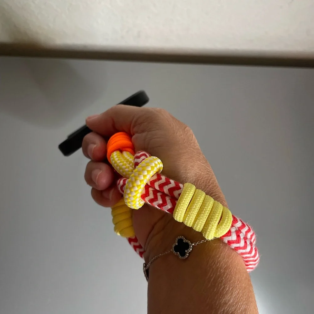 Yellow & Red Phone Wrist Lanyard